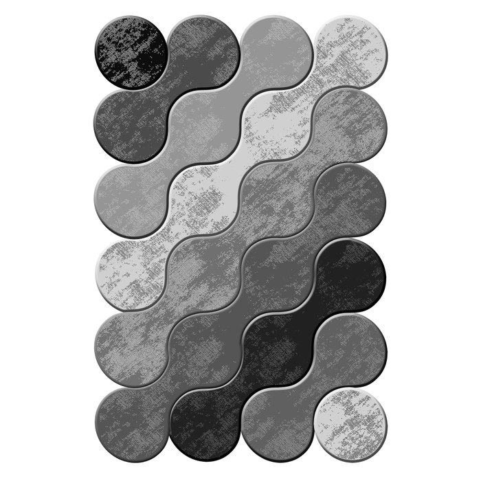 Conceptum Wookece292 Alfombra 80 x 50 cm Blanco, Gris y Negro Conceptum Wookece292 Alfombra 80 x 50 cm Blanco, Gris y Negro